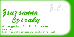 zsuzsanna cziraky business card