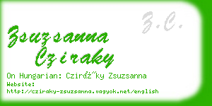 zsuzsanna cziraky business card